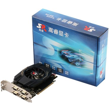 电脑炒股4分屏显卡一拖四多屏显卡融合拼接多输出4VGA显卡HD7600