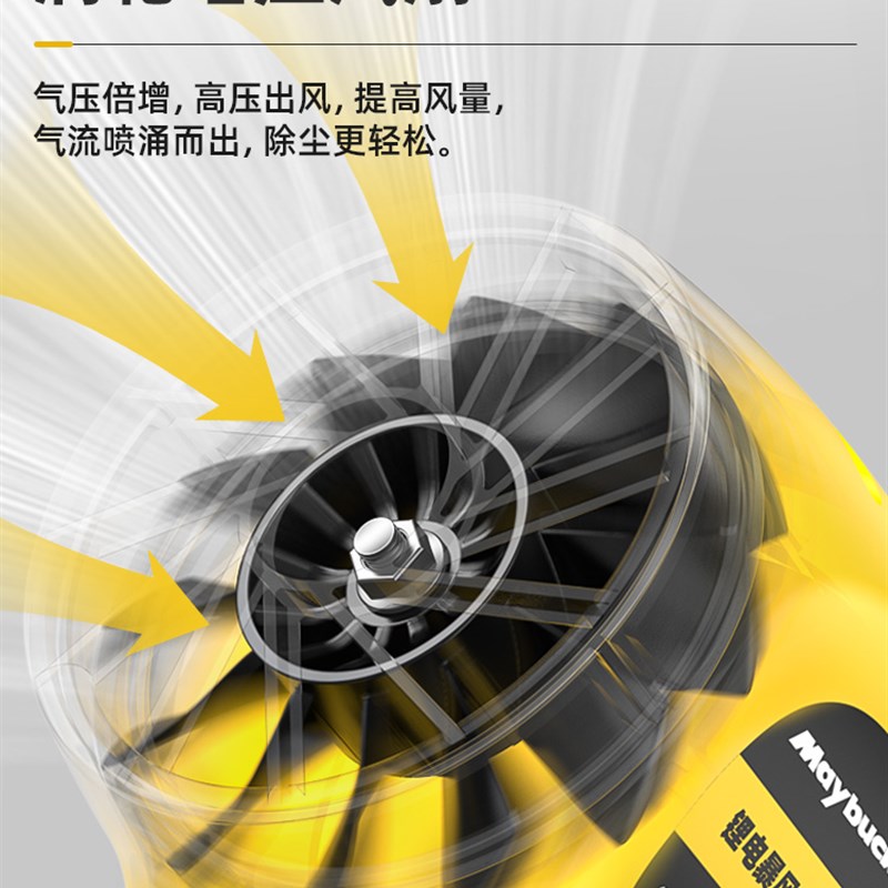 暴力涡轮涵道风扇大功率强力鼓风机工业级吹风机锂电枪无刷暴风