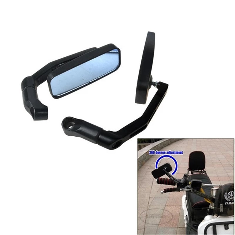 适用改装折叠复古摩托车电动车鬼火后视镜巧格铝合金防眩目反光镜