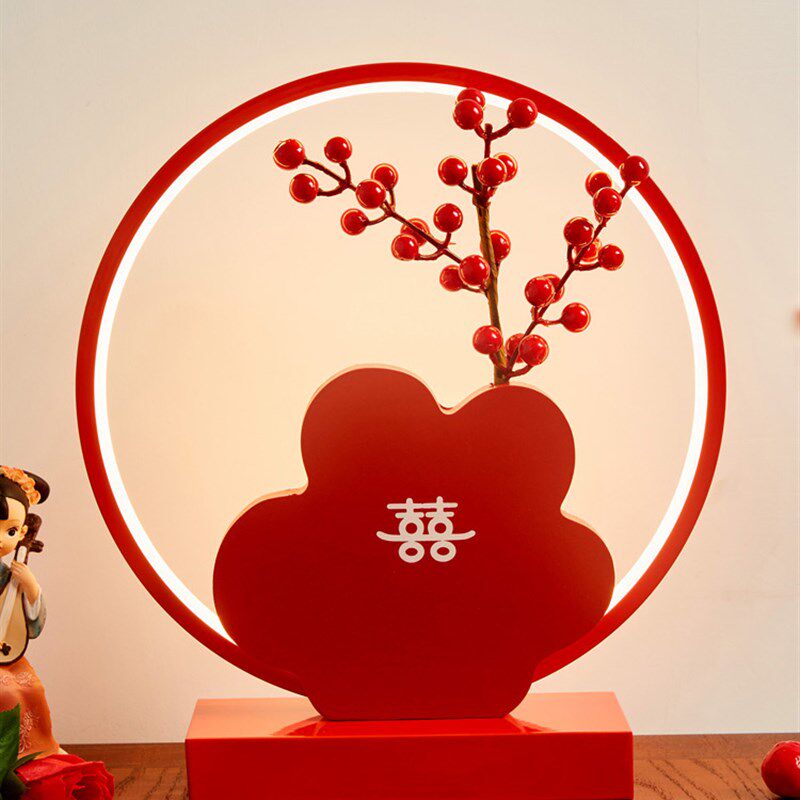 婚庆台灯卧室床头长明灯陪嫁灯创意时尚简约现代温馨浪漫送礼台灯