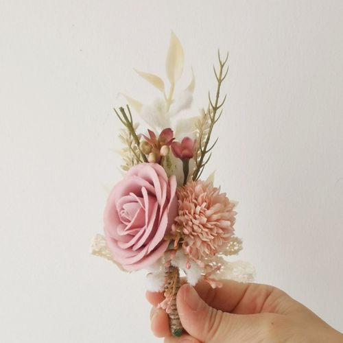 蓝色红色豆沙粉香槟玫瑰胸花手腕花婚礼新郎新娘伴娘襟花派对拍摄