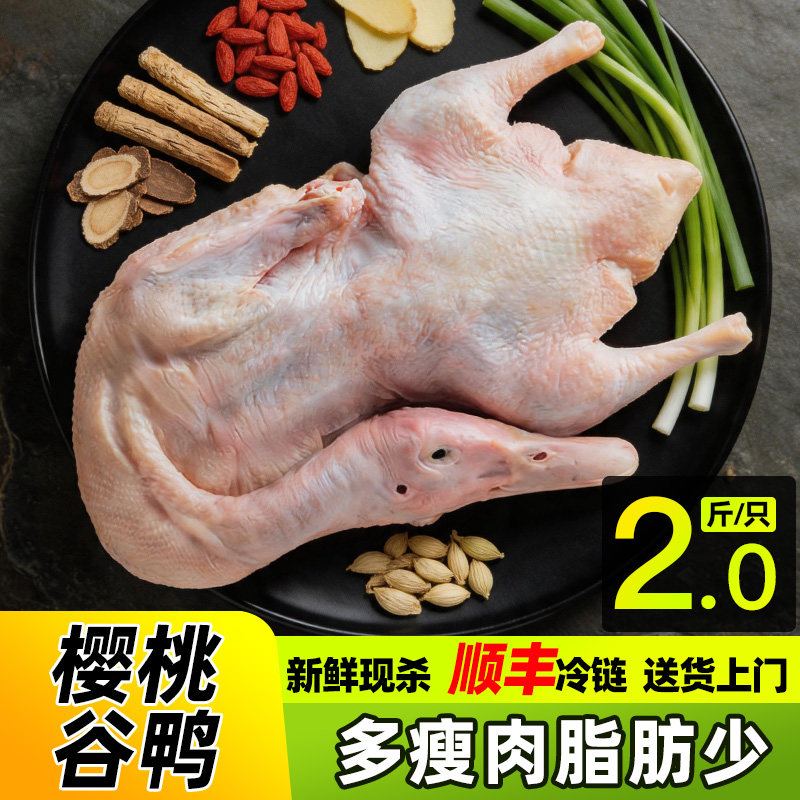 樱桃谷鸭新鲜净膛2斤一只无翅爪新鲜冷冻肉鸭鸭子整只鸭现杀冷冻