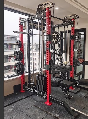 REP深蹲架史密斯机综合训练器家用框式卧推龙门架多功能健身器材