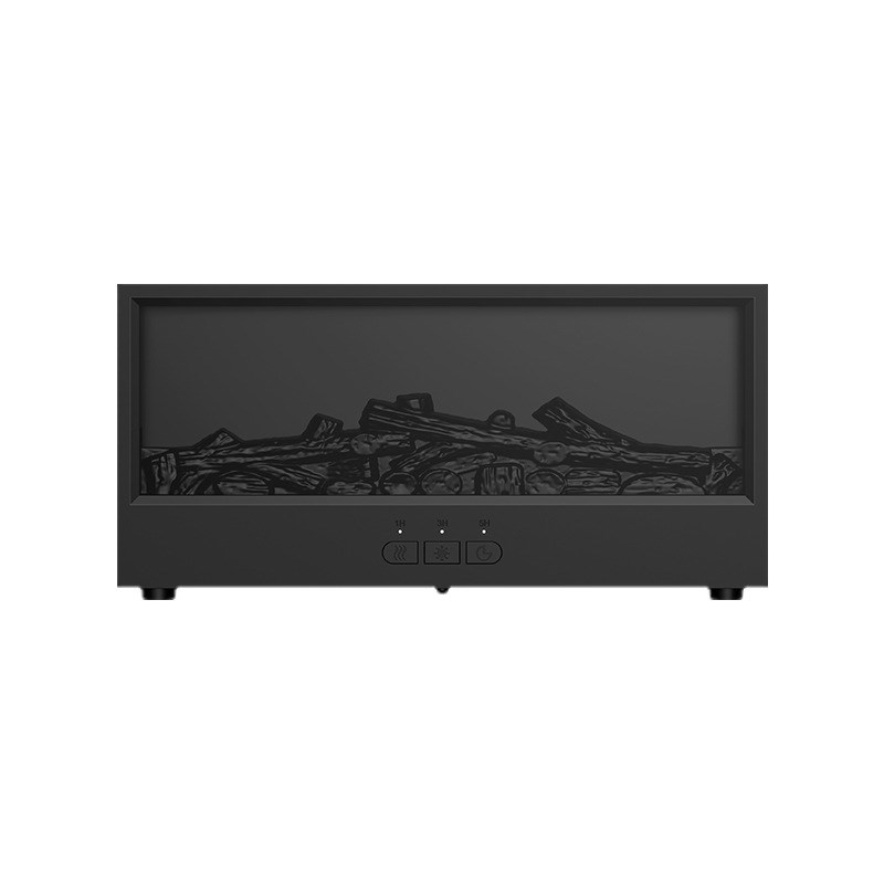 仿真壁炉火焰香薰机七彩氛围灯光桌面家用遥控3D仿木炭壁炉加湿器