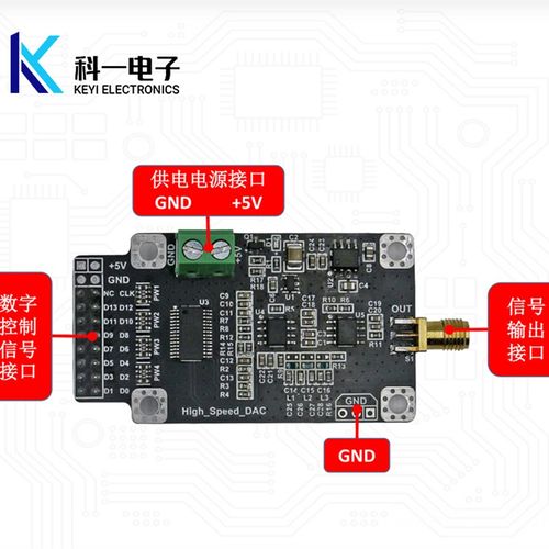 DAC904高速DAC模块 14位165M采样波形发生数模转换器FPGA开发配套