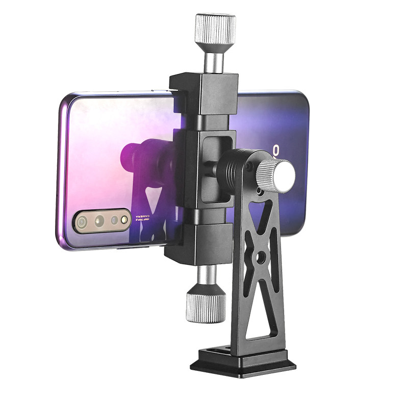 科加金属加大手机支架单反相机三脚架通用铝合金手机夹子云台直播