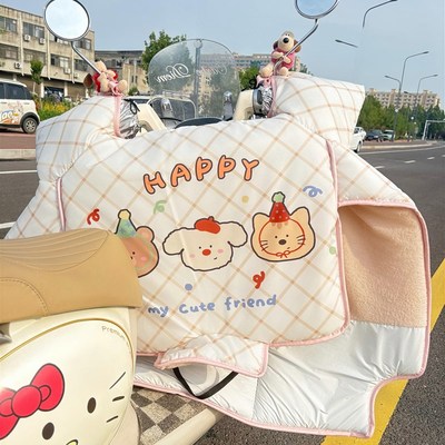 腊肠狗电动车挡风被秋冬四季通用2025新款摩托车双面防水加绒加厚