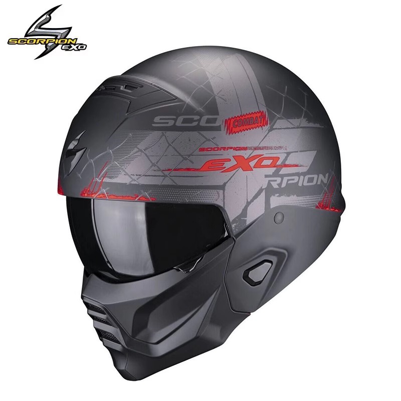 蝎子COMBAT II 摩托车头盔复古组合全盔四分之三盔男女士机车赛车