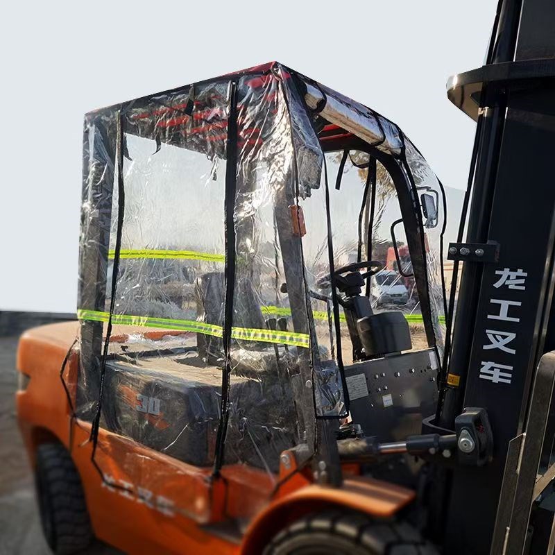 叉车挡雨棚龙工顶棚防雨罩围帘合力挡风保暖门帘防寒罩防风罩电动