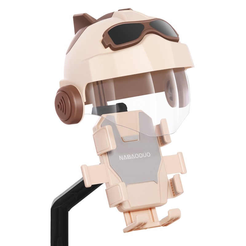 电动车手机支架2025新款电瓶摩托自行车遮阳小头盔手机架导航架