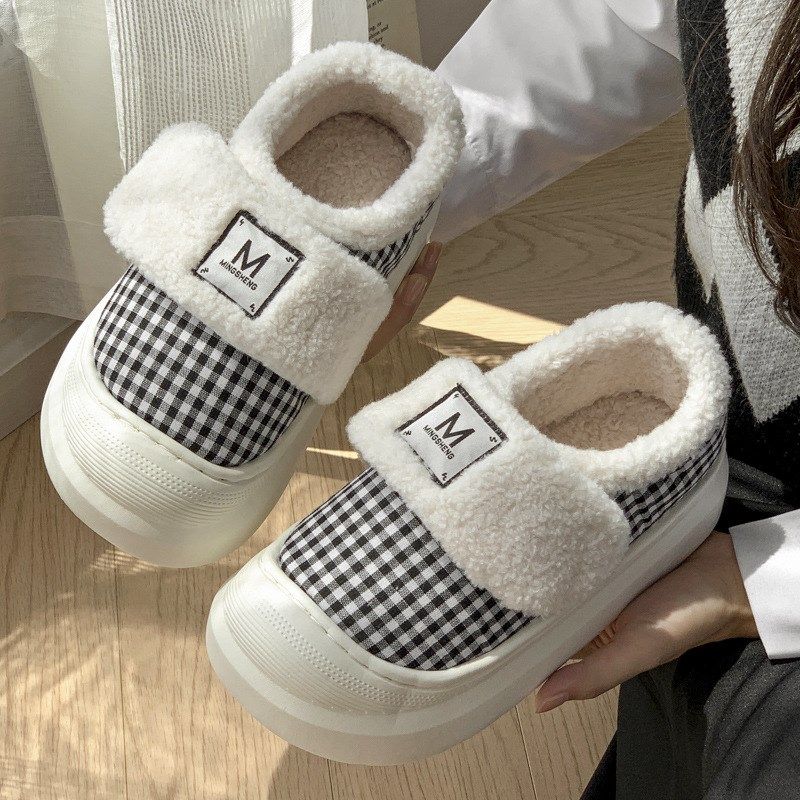 新款魔术贴网格棉鞋女冬季室内加绒保暖增高防滑全包跟棉鞋可外穿,居家布艺,居家棉拖/棉鞋,淘宝优惠券,粉丝福利购,淘宝优惠卷