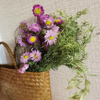 乡村小蜡菊千层拍摄手捧花干花束婚礼写真拍摄道具软装客厅花艺