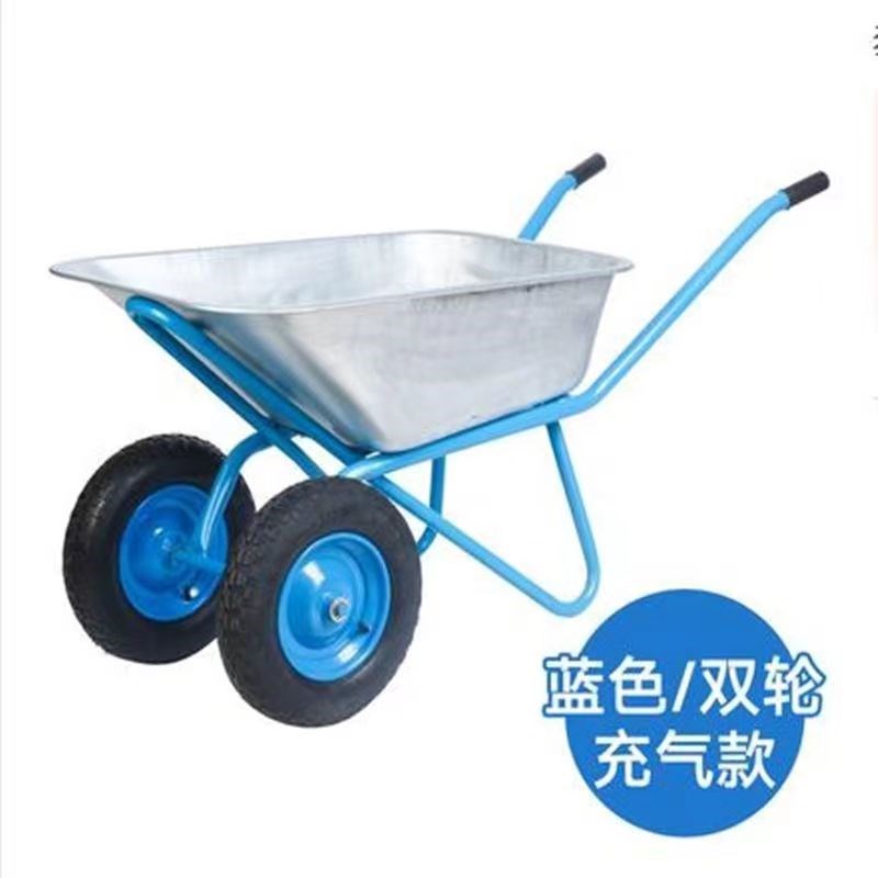 农用独轮小推车单轮货车推沙泥土花园垃圾建筑肥料工地手推车工具