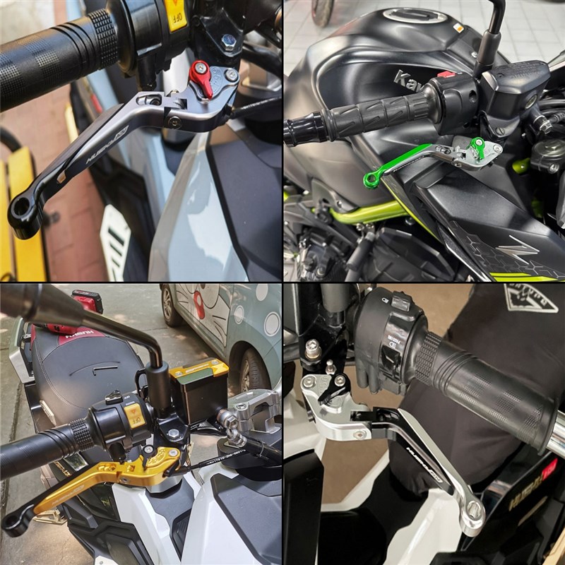 适用于三阳ADV150 哈士奇HUSKY150改装可调刹车牛角手把拉杆手柄