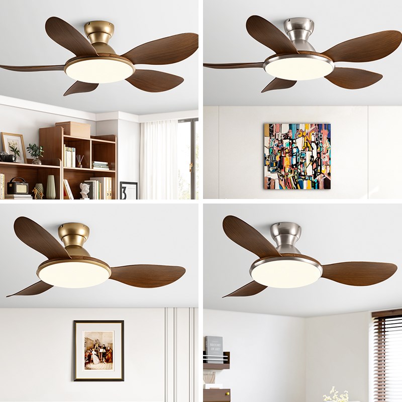 中古风扇灯卧室餐厅灯风扇一体风扇吸顶灯高端大气中山灯具吊扇灯