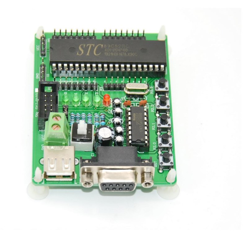 GYJ-0103 51系列单片机核心开发板 STC89C52RC 串口通讯 32个IO