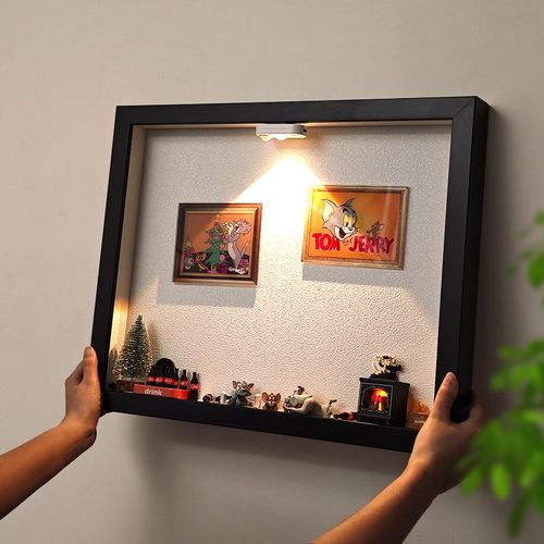 2025新款弱电箱装饰画猫和老鼠网线盒遮挡3d微景观磁吸电表箱挂画