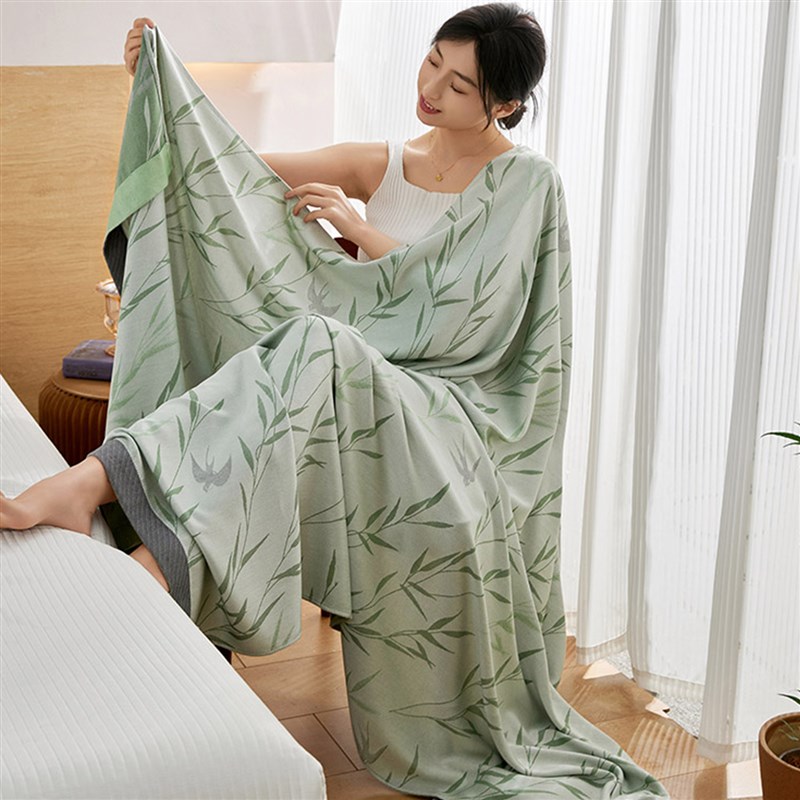 夏季薄款竹纤维盖毯a类凉感毯子午睡毯披肩办公室空调毯夏凉被子