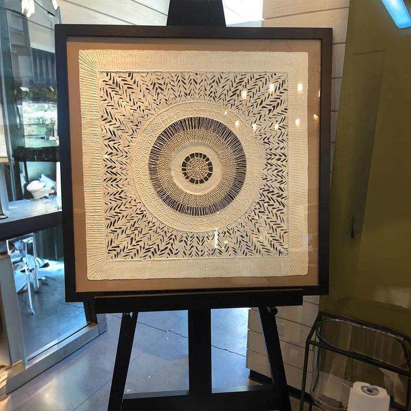 复古中古风装饰画高级感网红民宿挂画餐厅衍纸美式酒店房间设计师