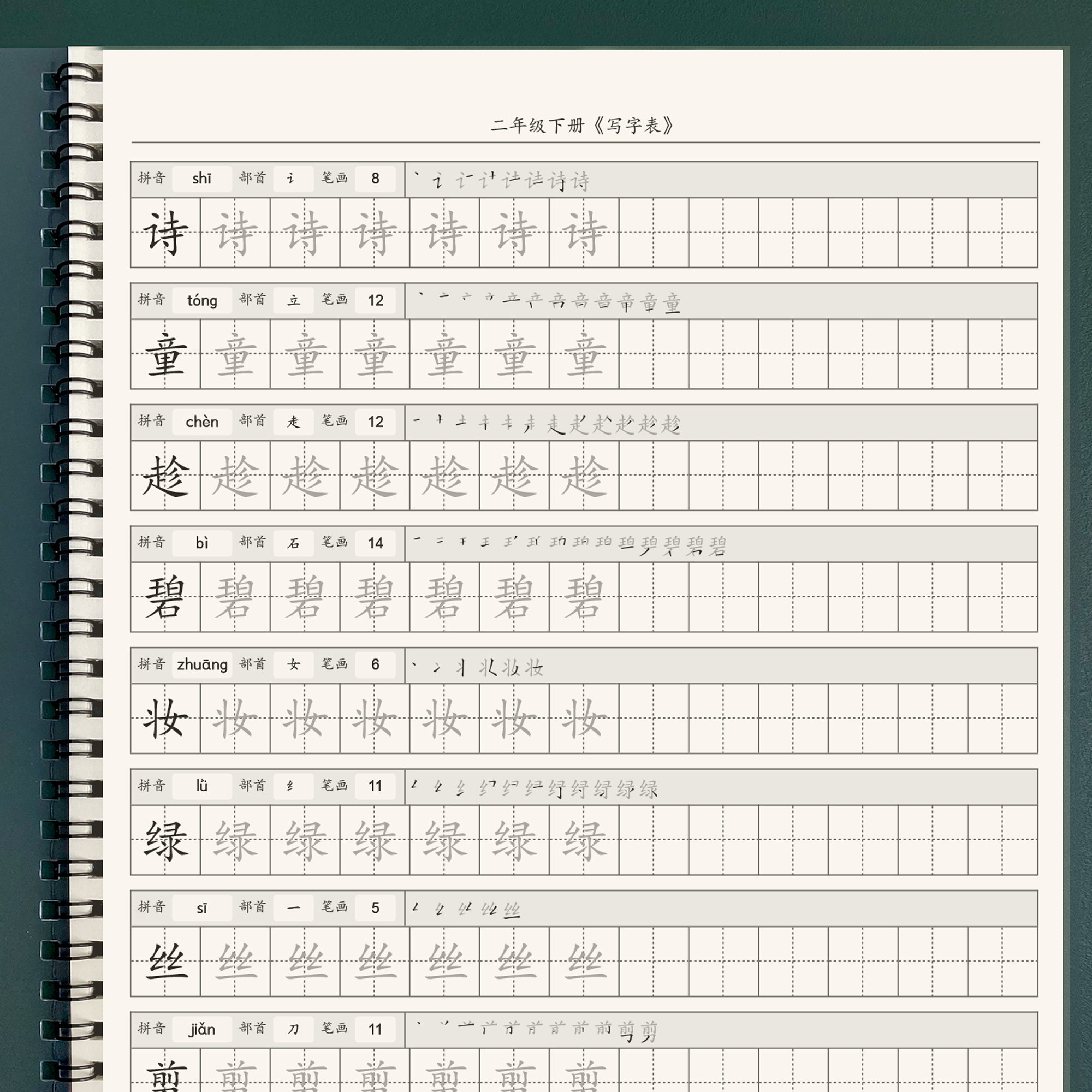 2025年新版同步写字表练字帖小学生语文二三四五六年级下册人教版