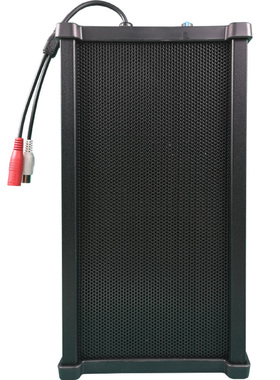 黑色铝材室外防水音柱防雨DC12V监控对讲扩声音箱20W内置功放有源