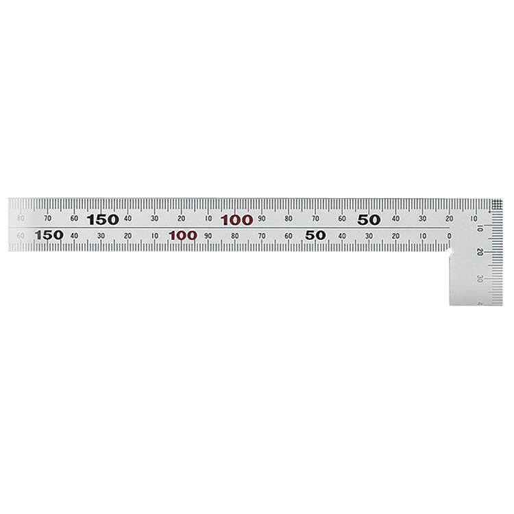 SHINWA木工角尺不锈钢直角尺曲尺H-1411