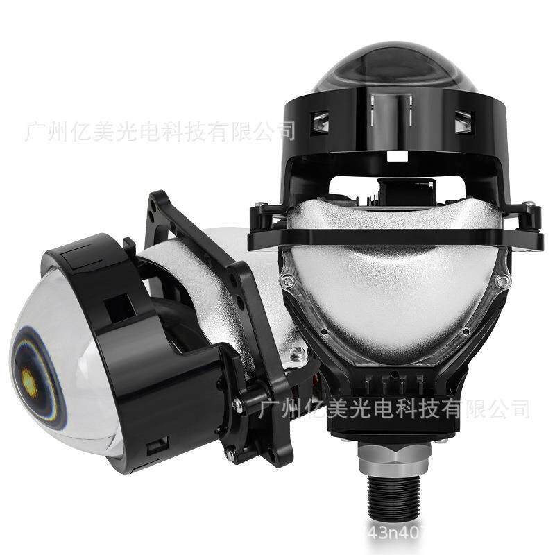 汽车led大灯3寸K5双光透镜聚光大功率通用改装透镜远近一体前大灯