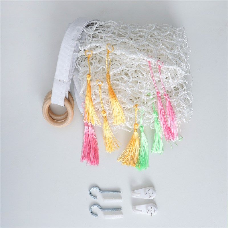 跨境两角公仔玩具收纳网兜儿童房墙角玩具收纳网手工编织玩具网兜,收纳整理,毛绒玩具收纳桶/箱,淘宝优惠券,粉丝福利购,淘宝优惠卷