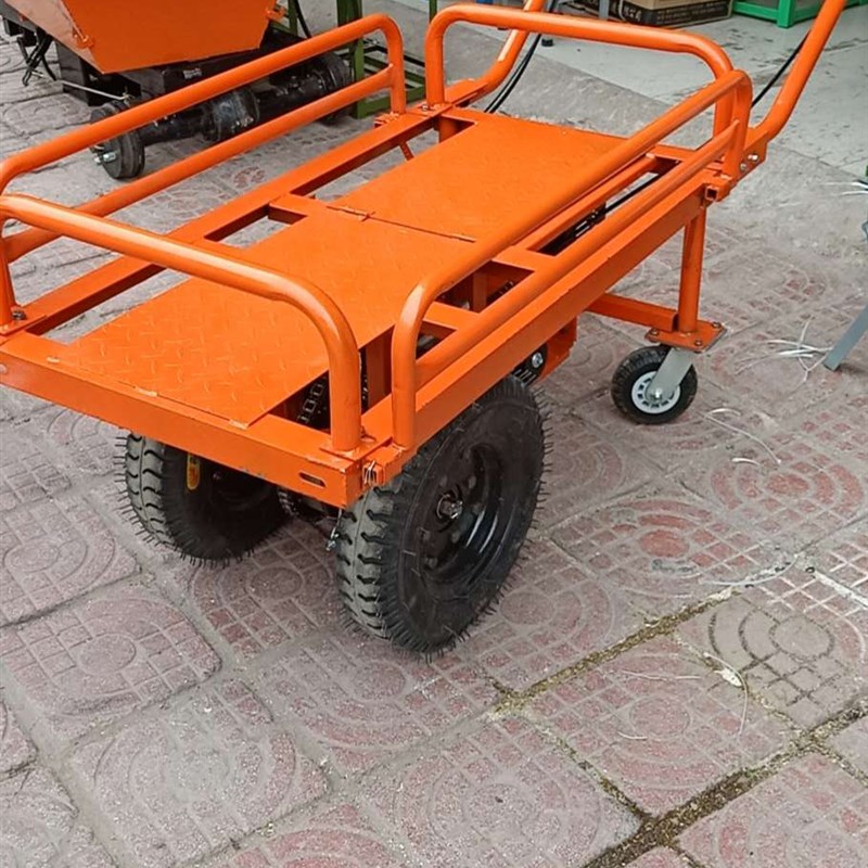 汽油电动平板车三轮车果园鸡公车工地手推车山地农用独轮车运输车