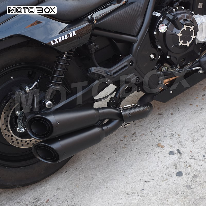 隆鑫无极CU525改装一出二排气管尾段/中段斜口声浪低沉浑厚配件