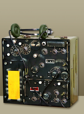 复古老式电报机模型铁艺老式仿无线电台发报机摆件老物件装饰道具