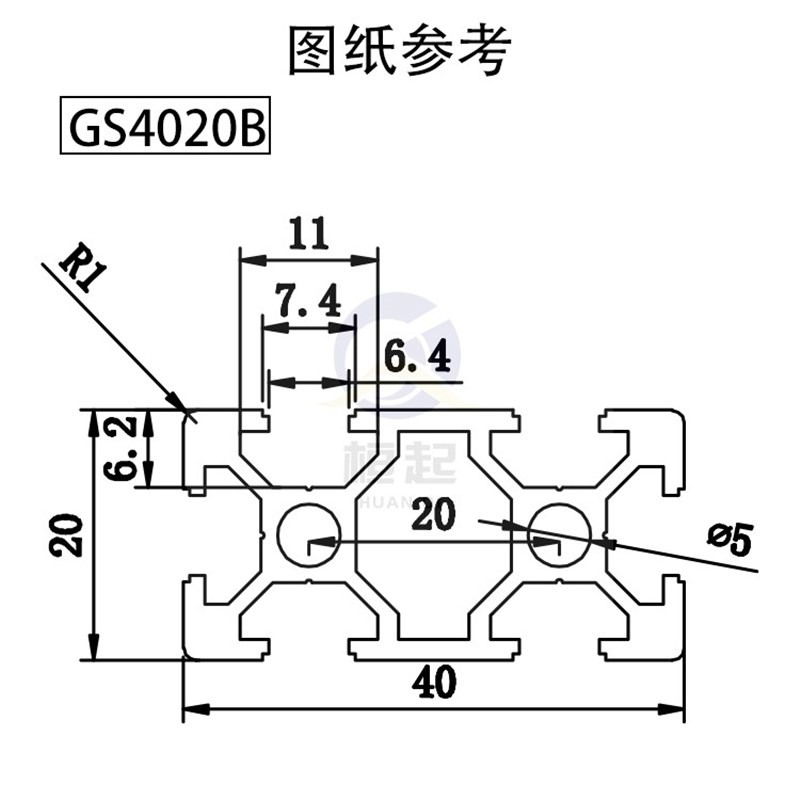 2040欧标型材加厚铝型材工业欧标铝型材20X40欧标铝合金型材定制