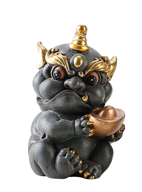 速发新中式石狮子装饰摆件中国风桌面创意微景观鱼缸盆景造景搭配