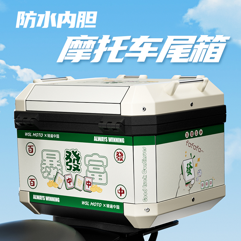 机车尾箱非铝合金大容量后备箱滑板车电动车行李箱大号通用箱子