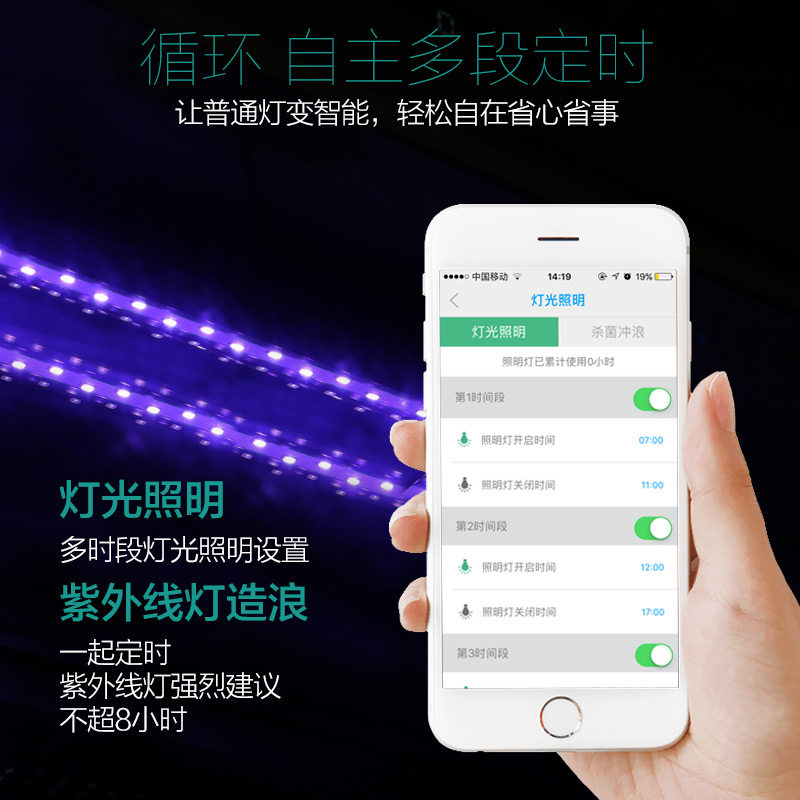 森森鱼缸wifi控制器智能鱼缸定时器开关插座水族箱控制器专用插排