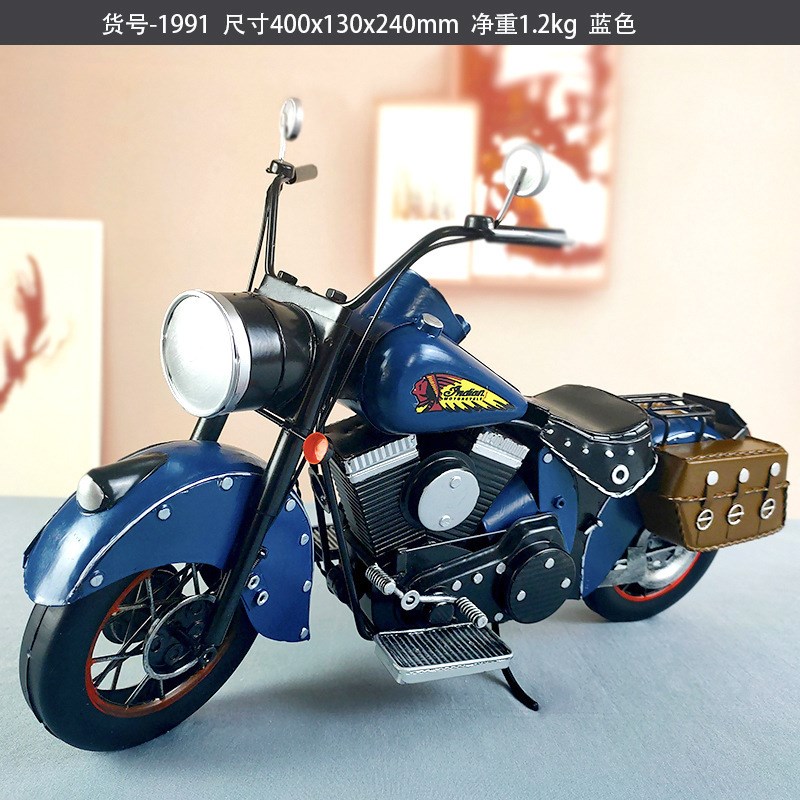 复古铁艺摩托车模型摆件创意经典哈雷机车道具饰品酒吧网咖摆饰品