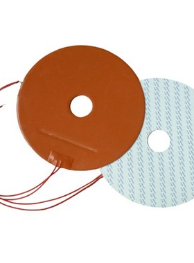 厂家直供机械设备缝隙硅胶圆形硅胶加热板硅胶发热片220v320w背胶