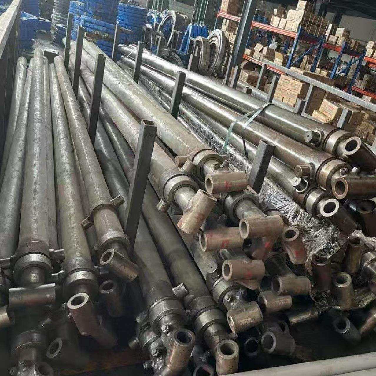 山东吊车配件大臂油缸工程机械活塞杆行程1到14米挖掘机伸缩缸