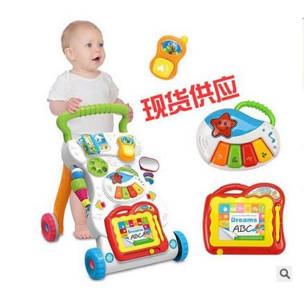 婴儿推车学步车玩具防侧翻学站立走路宝宝手推车多功能带音乐