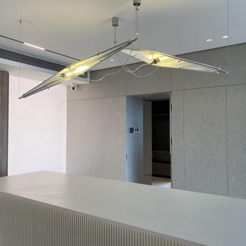 餐厅吊灯现代极简设计茶室艺术装饰展厅吧台前台复古loft楼梯吊灯