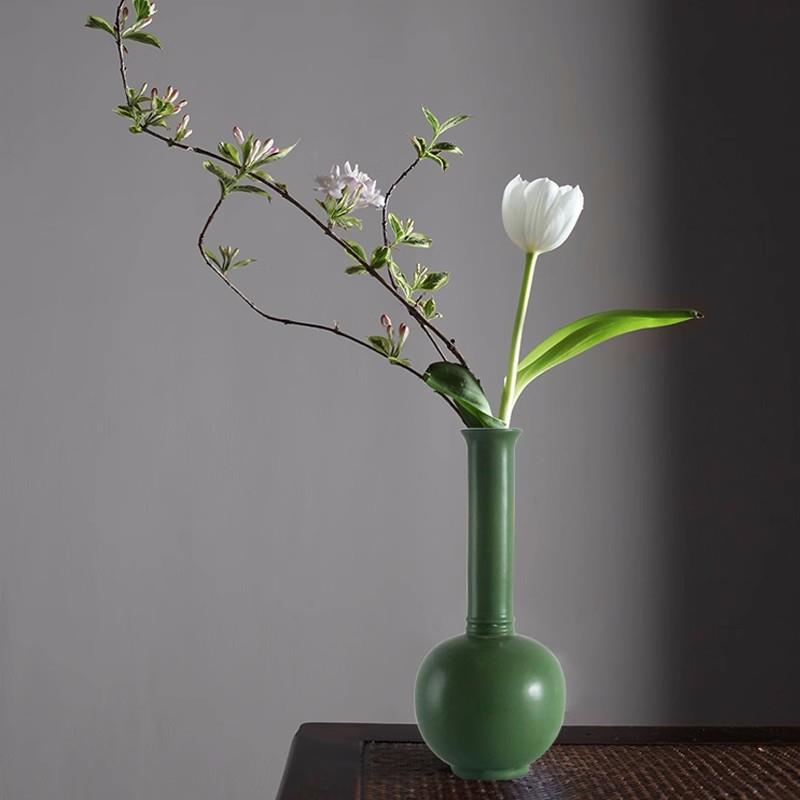 新中式陶瓷插花装饰品摆件家居盆景电视柜餐桌花瓶花艺样板房软装
