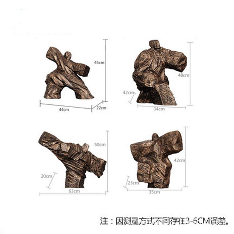 太极人物树脂摆件家居装饰品办公室桌面陈设复古新中式雕塑工艺品