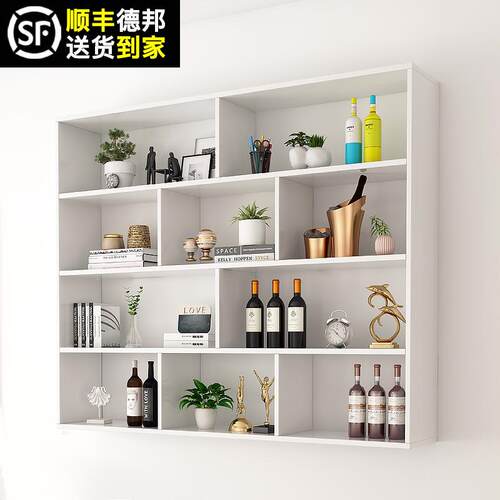 墙上置物架壁挂墙面储物柜收纳吊柜墙壁柜壁挂式实木书架创意架子