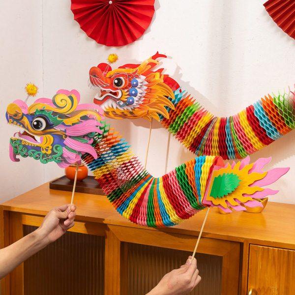 2024年龙年新年装饰儿童舞龙元旦过年民俗工艺品节庆用品剪纸拍摄,节庆用品/礼品,整蛊用品,淘宝优惠券,粉丝福利购,淘宝优惠卷