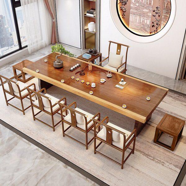 新中式实木大板茶桌椅组合茶具茶台家用茶几客厅2024公室一体,商业/办公家具,茶台/茶桌,淘宝优惠券,粉丝福利购,淘宝优惠卷