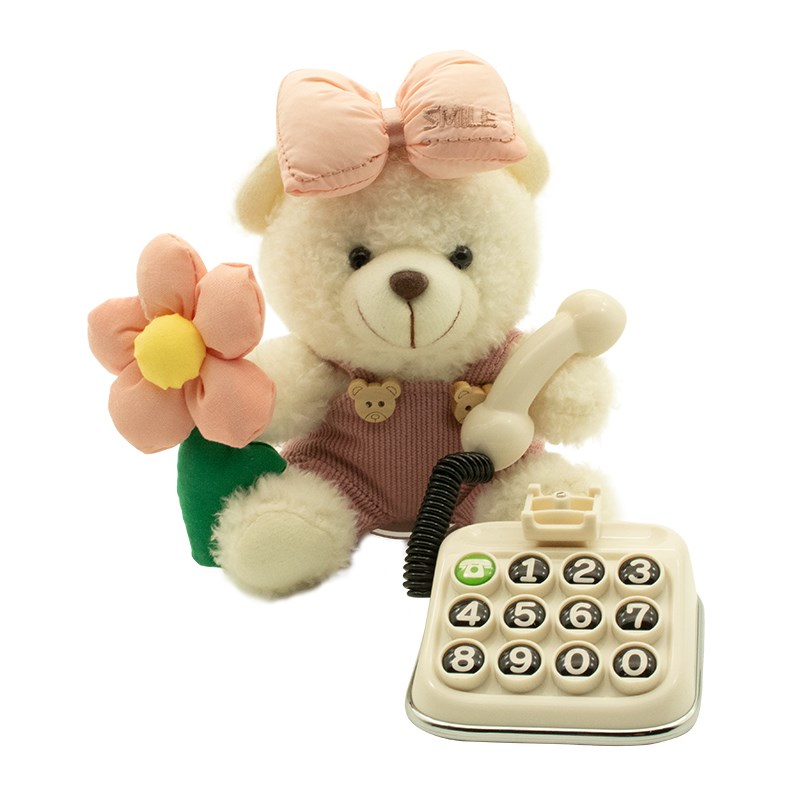 汽车临时停车牌创意复古电话牌车载手机号码牌可爱小熊摆件装饰品