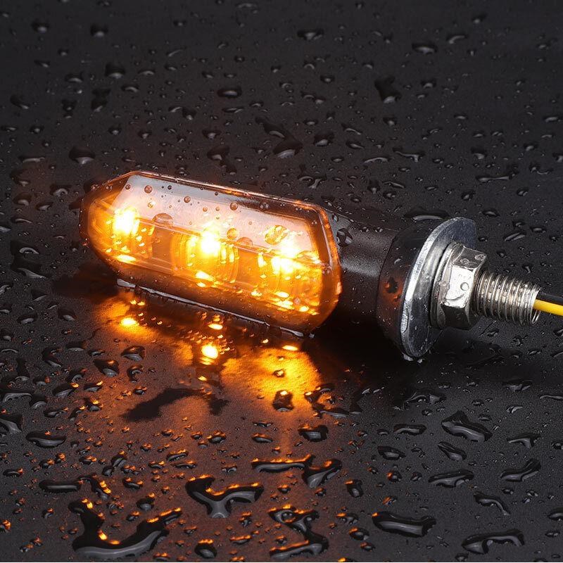 适用本田铃木川崎雅马哈迷你形3LED摩托车转向信号灯指示灯黄光