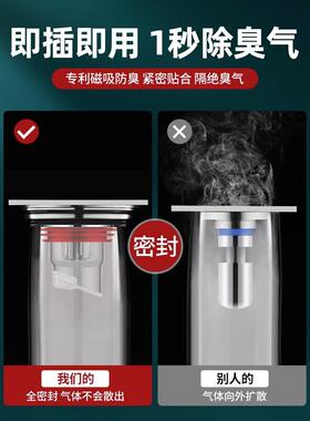 德国防臭地漏芯心厕所下水道口堵臭器卫生间防虫防反味内芯密封塞