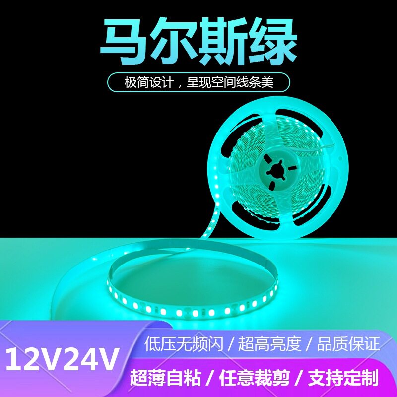 冰绿/水绿LED灯带12V/24V不防水