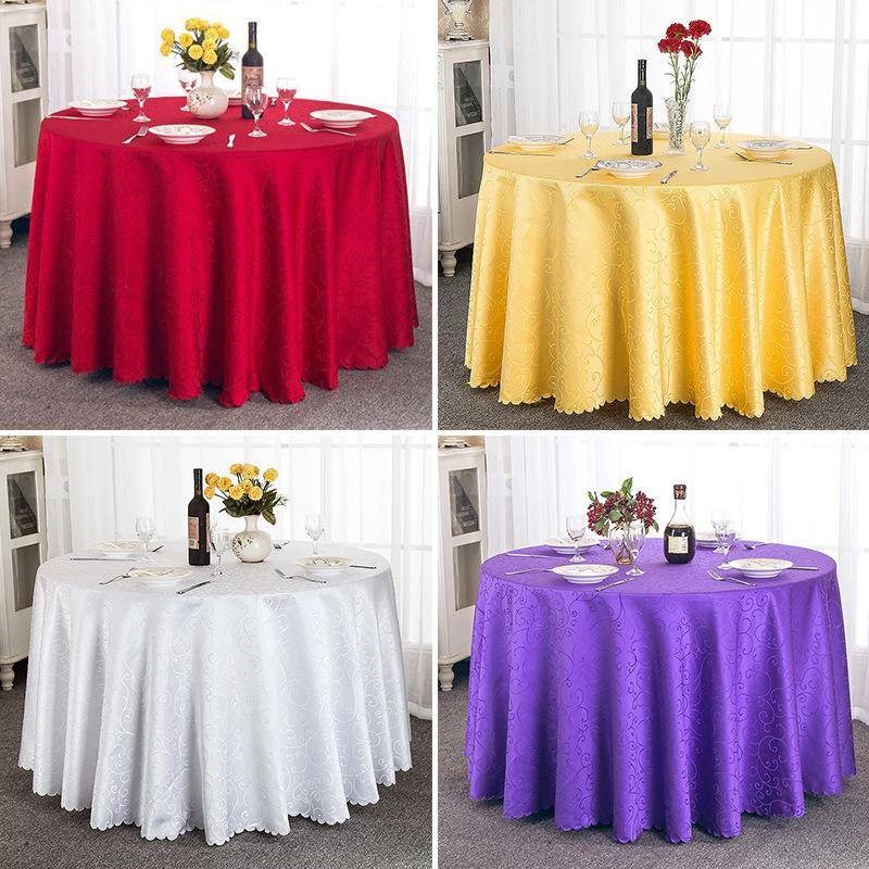 酒店大圆桌加厚桌布家用欧式火锅饭厅婚宴会议X圆形桌布台裙